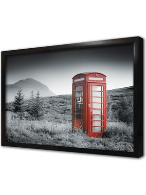 Tablosan Telefon Kulübesi Çerçeveli Mdf Tablo