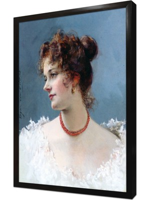 Tablosan Kadın Çerçeveli Mdf Tablo