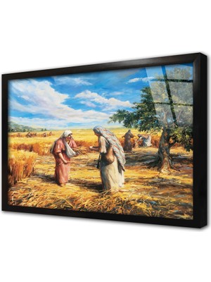 Tablosan Ruth ve Naomi Çerçeveli Cam Tablo