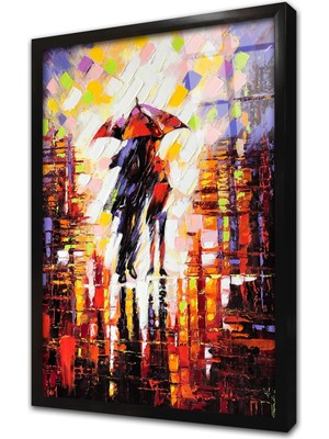 Tablosan Soyut Çerçeveli Cam Tablo