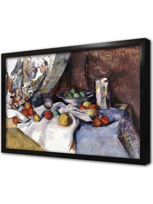 Tablosan Rengarenk Meyve Sepeti Çerçeveli Mdf Tablo