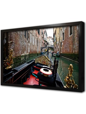 Tablosan Venedik Şehir Çerçeveli Mdf Tablo