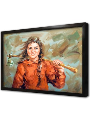 Tablosan Kadın Çerçeveli Mdf Tablo