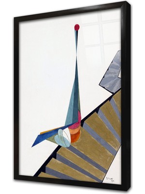 Tablosan Soyut Görsel Çerçeveli Cam Tablo