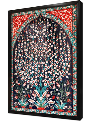 Tablosan Osmanlı Çini Görselleri Çerçeveli Mdf Tablo