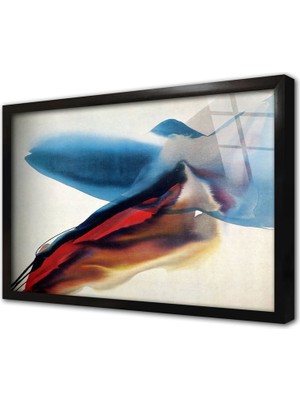 Tablosan Soyut Görsel Çerçeveli Cam Tablo