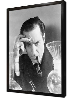 Tablosan Sherlock Holmes Posteri Çerçeveli Mdf Tablo
