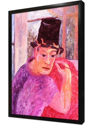 Tablosan Pembe Kıyafetli Adam Çerçeveli Mdf Tablo