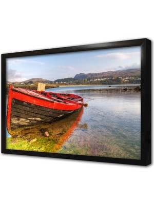 Tablosan Yosunlara Saplanmış Sandal Çerçeveli Mdf Tablo