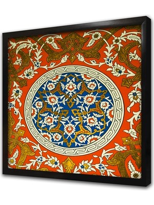 Tablosan Osmanlı Çini Görselleri Çerçeveli Mdf Tablo