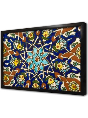 Tablosan Osmanlı Çini Görselleri Çerçeveli Mdf Tablo