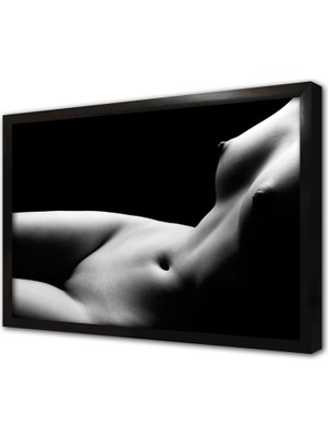 Tablosan Sanatsal Estetik Kadın Nü Çerçeveli Mdf Tablo