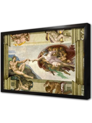 Tablosan Sistine Chapel Çerçeveli Mdf Tablo