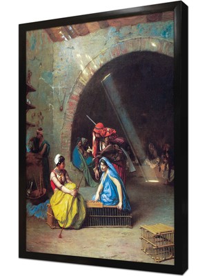 Tablosan Satranç Oynamak Çerçeveli Mdf Tablo