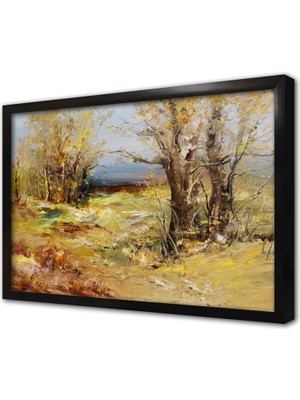 Tablosan Sonbahar Manzara Çerçeveli Mdf Tablo