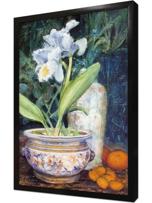 Tablosan Vazoda Çiçek Çerçeveli Mdf Tablo