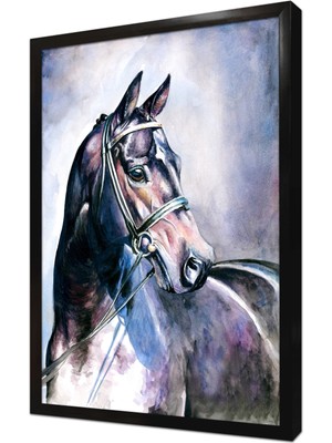 Tablosan Soyut At Çerçeveli Mdf Tablo