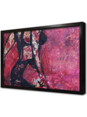 Tablosan Yarı Çıplak Kadın Çerçeveli Mdf Tablo