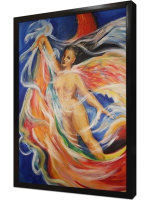 Tablosan Soyut Nü Çerçeveli Mdf Tablo