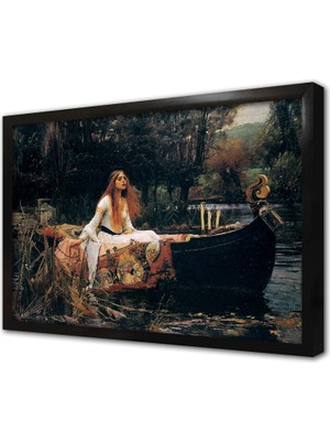 Tablosan The Lady Of Shalott Jw Waterhouse Çerçeveli Mdf Tablo