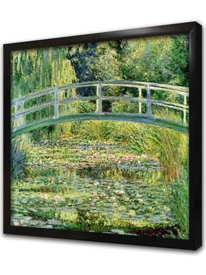 Tablosan Water Lilies And Japanese Bridge Çerçeveli Mdf Tablo