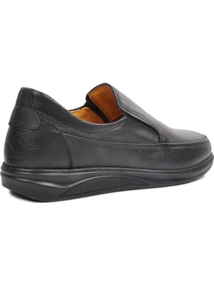 Ayakmod 601 Siyah Erkek Deri Günlük Comfort Ayakkabı