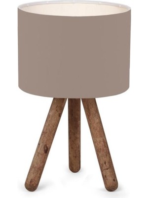 Art&Gift Tasarım Ahşap Silindir Başlıklı Kumaş Abajur AYD-2942