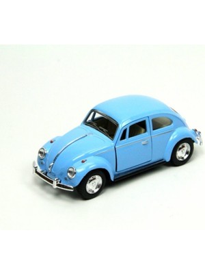 herkesetoptantic Büyük Boy Uzun Model Metal Vosvos Çek Bırak Oyuncak Araba (Turkuaz)