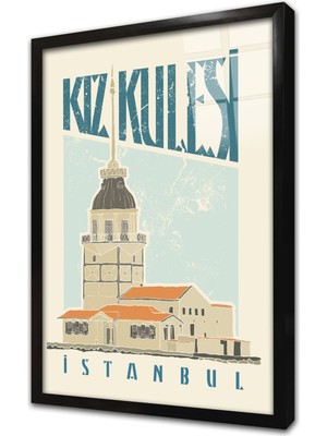 Tablosan Kız Kulesi Çerçeveli Cam Tablo