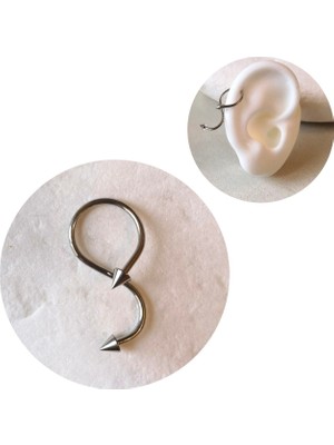 Bylin Cerrahi Çelik Spaky Uçlu Spiral S Halka Piercing