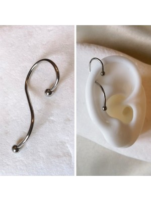 Bylin Cerrahi Çelik Spiral S Halka Piercing (Top:3mm)