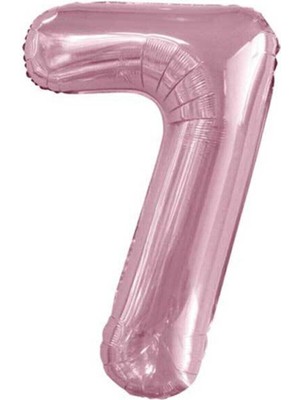 Dipak Pembe Renk 7 Rakam Folyo Balon 34 Inç 76 cm