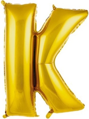 Dipak Gold Renk K Harfi Folyo Balon 34 Inç 76 cm