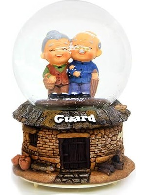 KENPAZAR Sinerji Shop Karküresi Dede Nine Temalı Müzikli Işıklı Dekoratif Hediyelik