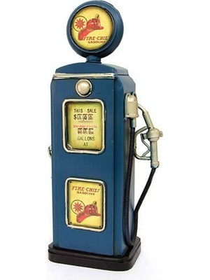 KENPAZAR Sinerji Shop Dekoratif Metal Yakıt Pompası Biblo Kumbara Hediyelik