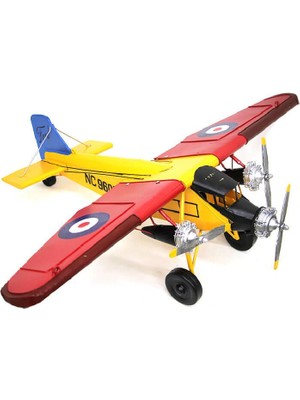 KENPAZAR Sinerji Shop Dekoratif Metal Uçak Vintage Ev Ofis Hediyelik Savaş Uçağı