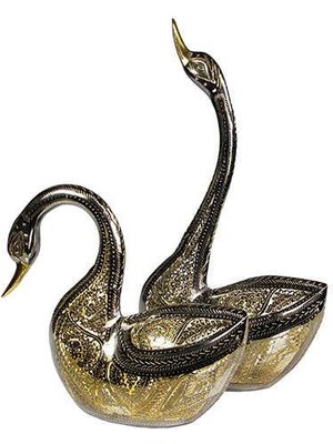 KENPAZAR Sinerji Shop Ördek 2'li Set Biblo Dekoratif Hediyelik