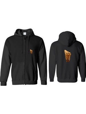 Mumya Fermuarlı Kapşonlu Sweatshirt BLL1397