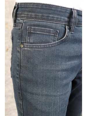 Hlt Jeans Erkek Taşlamalı Antrasit Slim Fit Pantolon Hlt HE001935