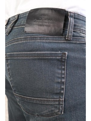 Hlt Jeans Erkek Taşlamalı Antrasit Slim Fit Pantolon Hlt HE001935