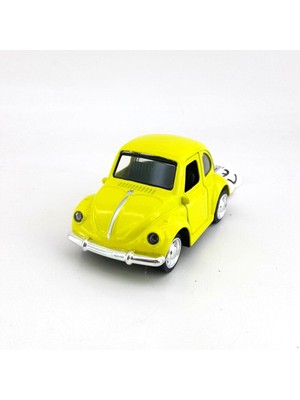 Mobgift Orta Boy Kısa Model Metal Vosvos Çek Bırak Oyuncak Araba (Sarı)