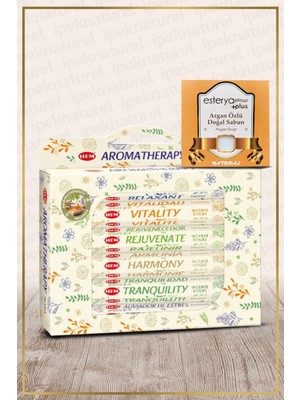 Esterya Plus Argan Sabunu ve Ipek Naturel Aromaterapi Hediyelik Tütsü Seti