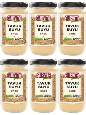 Gurvita Tavuk  Suyu Sade 320 ml 6'lı