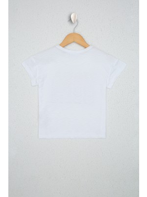 U.S. Polo Assn. Kız Çocuk Beyaz T Shirt