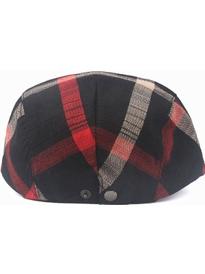 Afun Kırmızı Moda Keten Bere Kap Yaz Şapkaları Kadın Erkek Siperliğı Sunhat Gorras Planas Düz Kapaklar Ayarlanabilir Bereler  (Yurt Dışından)