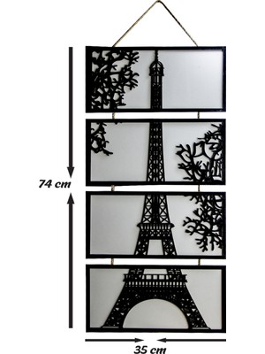 Dekoratif Lux Parçalı Eyfel Tablo
