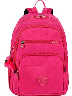 Cakard  Unisex Su Geçirmez Pembe Krınkıl Sırt Çantası