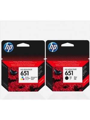 HP 651 Siyah ve Renkli Kartuş