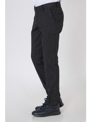 White Stone Leuven Regular Fit Pamuklu Likralı 5 Cep Pantolon Siyah