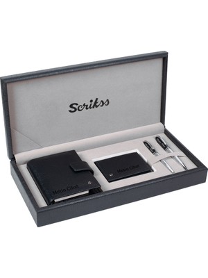 Scrikss İsme Özel Deri Kalem Set